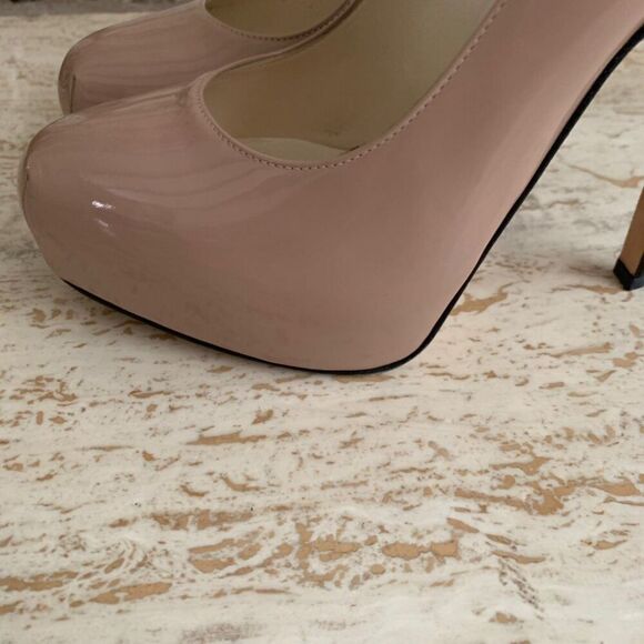 Women’s Brian Atwood patent leather drama Pump size 38 140mm heel - Picture 10 of 11